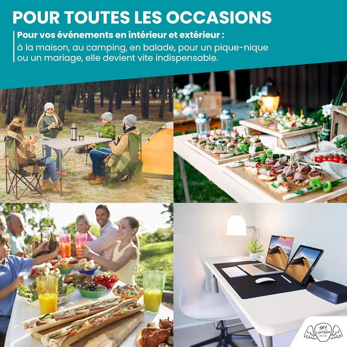 Розкладний стіл 120 х 60 х 74 см SKYLANTERN