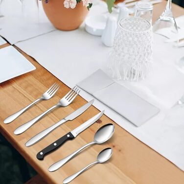 Набор столовых приборов на 12 персон, набор из 60 предметов с ножом для стейка Herogo