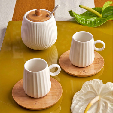 Цукорниця La Porcellana Bianca INTAVOLA Stripes з ложкою, порцеляна, 250 мл