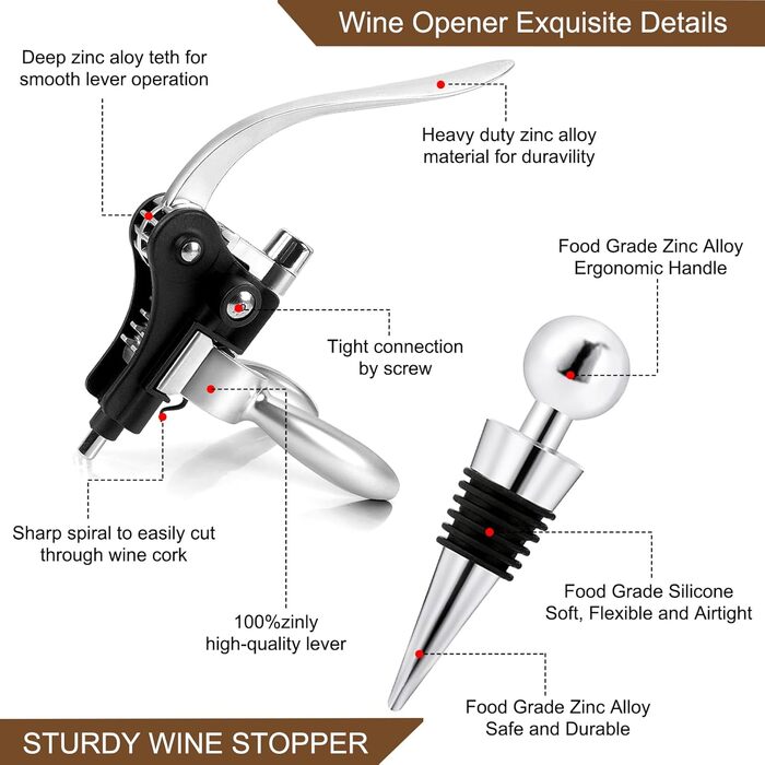 Набір сомельє преміумкласу з 11 аксесуарами для вина UCAMP