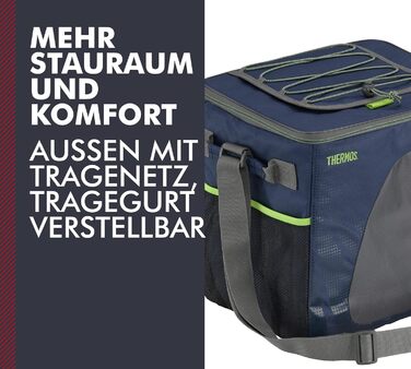 Термос Radiance 30 л, синій, сумка-холодильник з поліестеру, термосумка, сумка для кемпінгу та обіду, складна, сумка для покупок в машині, яку можна прати, з сітками для перенесення, без BPA 30 л