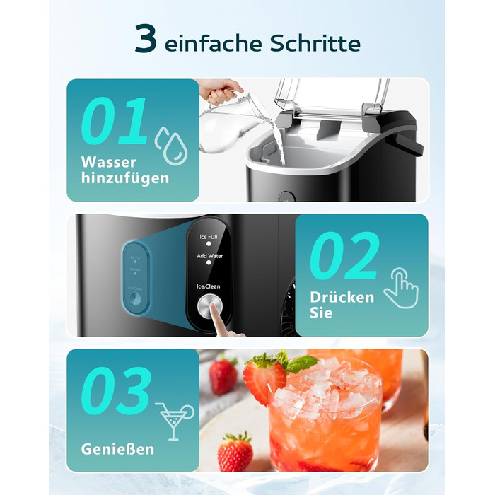 Льодогенератор виготовлення за 6 хвилин 120 Вт EUHOMY