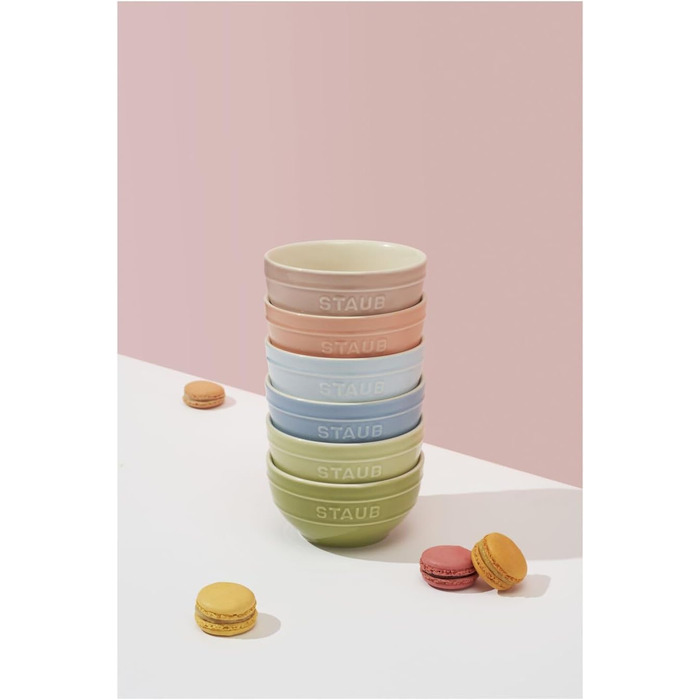 Набір мисок 400 мл, кераміка, 12 см, 6 шт. Ceramique Macaron STAUB