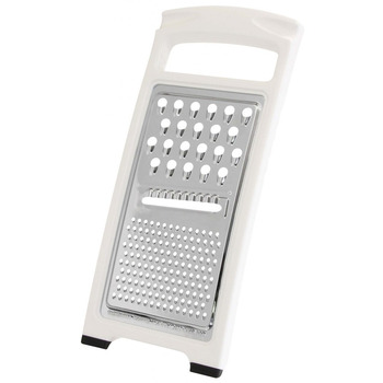 Універсальна терка Fackelmann ARCADALINA, різачка для огірків з нержавіючої сталі, терка для овочів з надзвичайно гострим лезом (колір сріблястий/білий), кількість