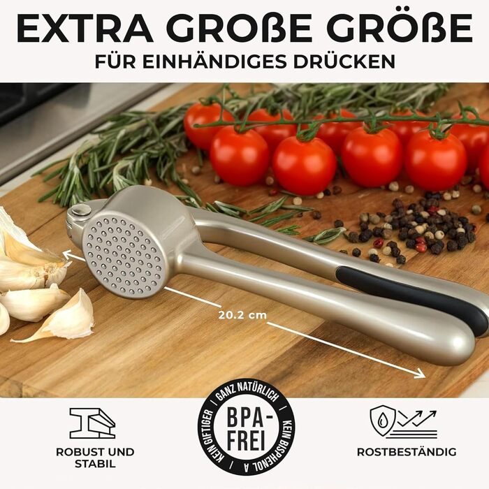 Кухонный пресс для чеснока с мягкой ручкой Zulay Kitchen