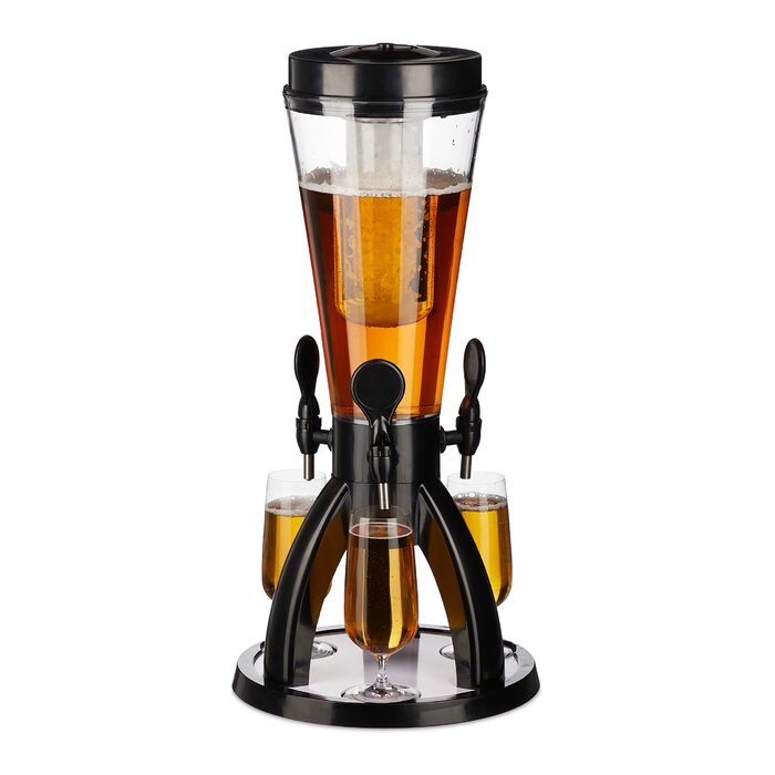 Диспенсер для напоїв з 3 кранами 4 л Relaxdays