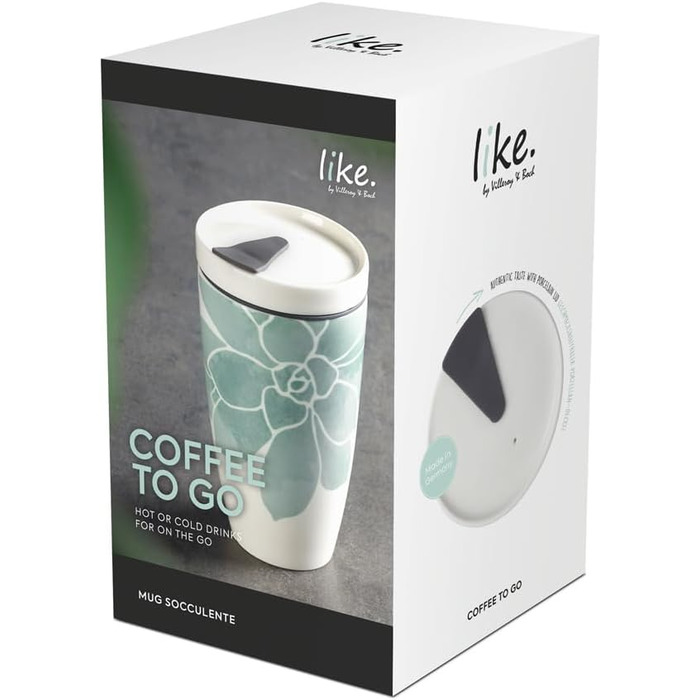 Термокружка дорожная 0,35 л, зеленый цветок Coffee to Go Villeroy & Boch