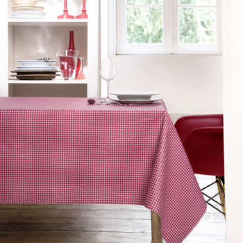 Скатертина Atenas Home Textile Vichy Rosa, бавовна з покриттям