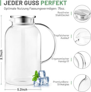 Стеклянный кувшин 2,5л SUSTEAS