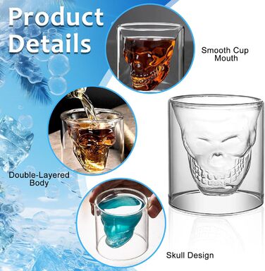 Набор из 10 предметов включает в себя 3 стакана с изображением черепа BITEFU