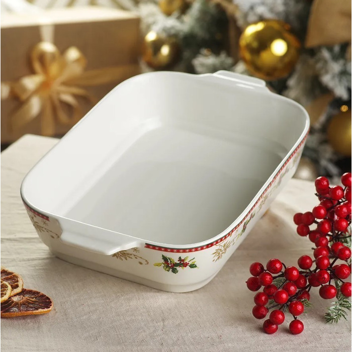 Форма для запікания Fissman CHRISTMAS 34x24x7 см фарфор (13802)