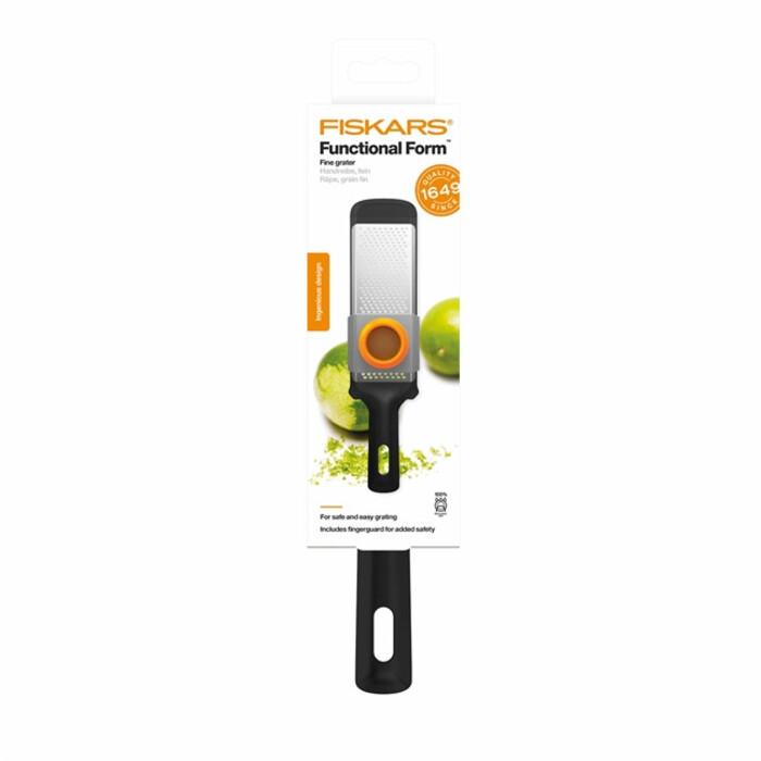 Терка Fiskars Functional Form мелкая для цедры лимона, имбиря, шоколада (1014412)
