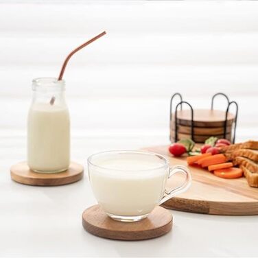 Підставки під склянки з акації 6 шт WLWNWFT