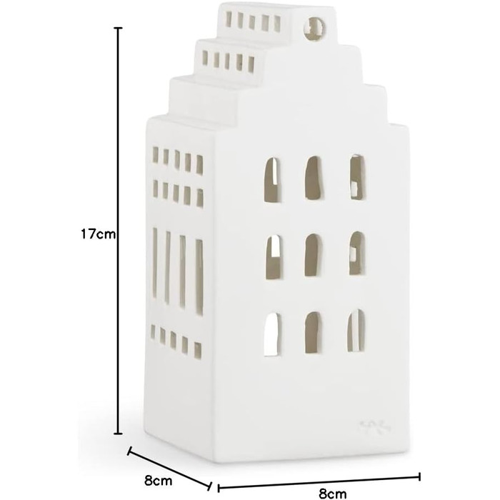 Свічник-будиночок для чайних свічок 17 см білий Lichthaus Manor Urbania Kähler