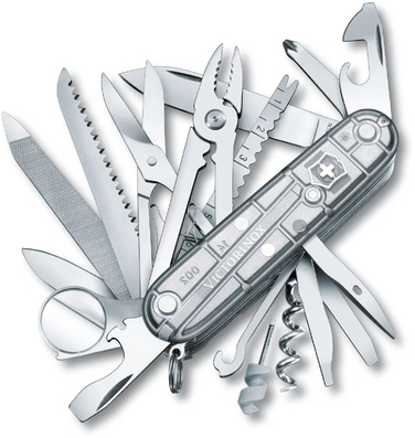 Ніж Victorinox Swisschamp 91мм/31функ/срібл.прозор