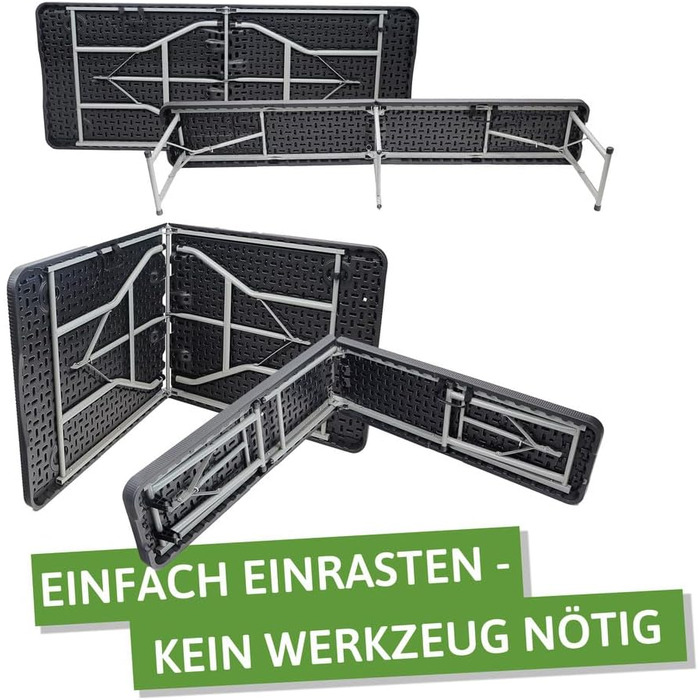 Набор стола и 2 скамейки для кемпинга novaterra