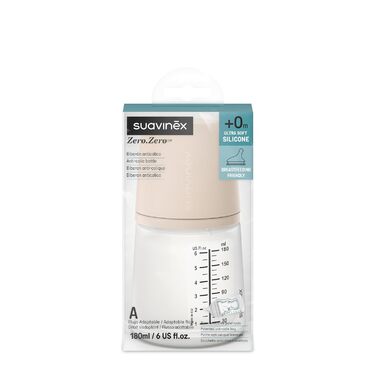 Силіконова дитяча пляшечка Zero Zero Anti-Colic Slow Flow (S), 0 місяців, пляшечка для новонароджених, годується грудним вигодовуванням, 180 мл (180 мл - Adaptive Flow (A), Light)