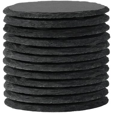 Набір із 12 круглих підставок із натурального сланцю WEWINK PLUS