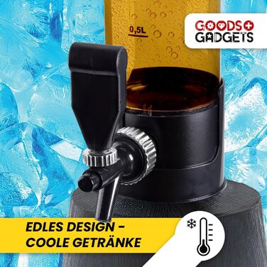 Система розливу пива та колона для напоїв 3,5 л з охолодженням Преміальний диспенсер для напоїв та пивна колона для вечірок Колона для напоїв, кран для розливу та пивна вежа Ідеальний гаджет для пива та диспенсер для Aperol 1 x колона 3,5 л