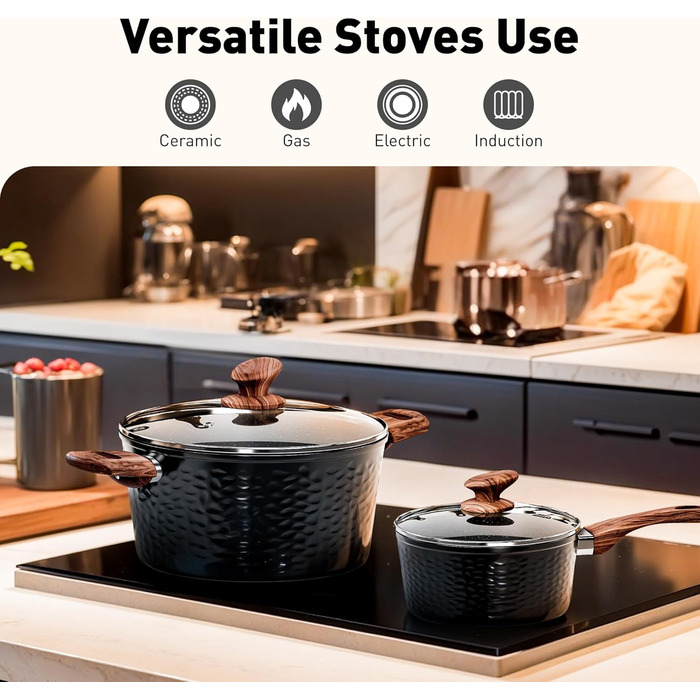 Набор кухонной посуды, 15 предметов, черный DishDelight