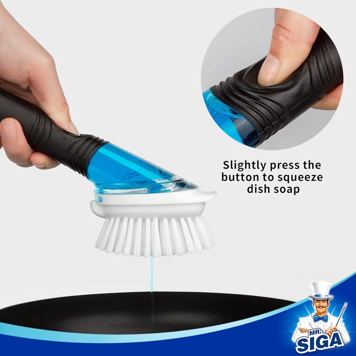 Щітка для миття посуду з дозатором для миючого засобу MR.SIGA