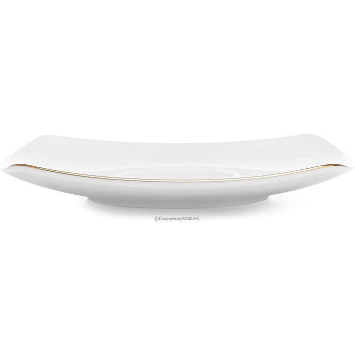 Набор посуды konsimo Combi на 12 персон Набор тарелок CARLINA Modern 36 предметов Столовый сервиз - Сервиз и наборы посуды - Комбинированный сервиз 12 персон - Сервиз для семьи - Посуда Столовая посуда (Ø8,5 см/20cl 14x14 см, золотые края)