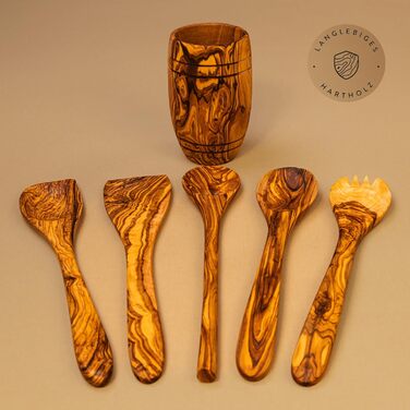 Набір кухонного приладдя з оливкового дерева das Olivenholzbrett