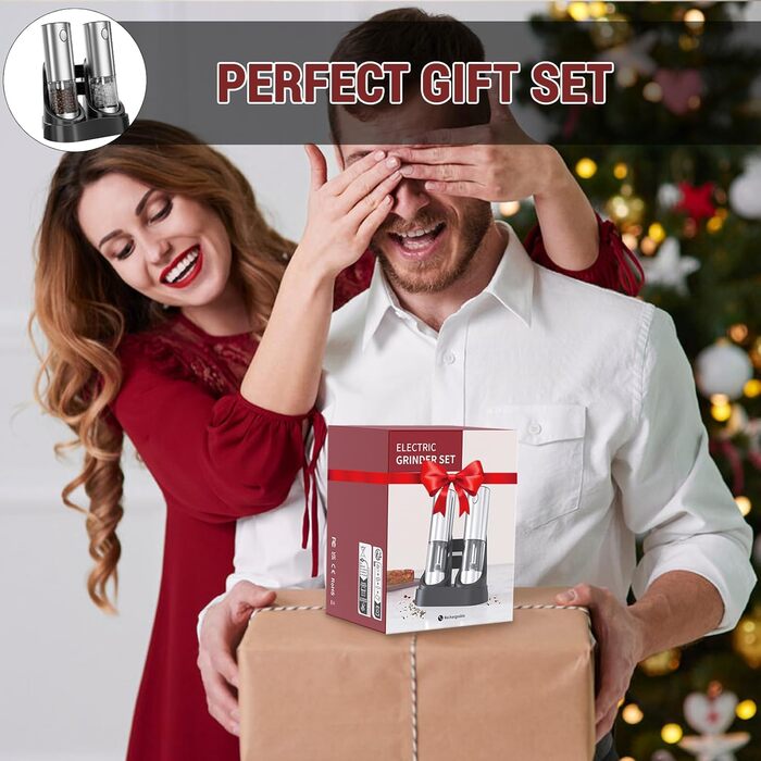 Набор из 2 электрических мельниц для соли и перца 95 мл JINGASA