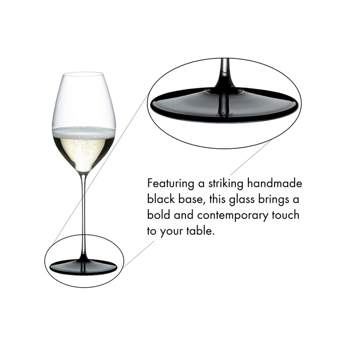 Бокал для шампанского/Совиньон Блан 464 мл, Fatto A Mano Black Tie Riedel