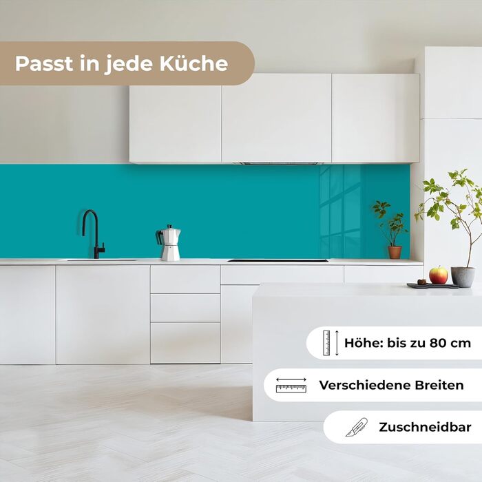 Кухонний фартух 60x250 см, самоклеючий фартух, кухонний фартух, кухонний фасад, самоклеючі кухонні фартухи - Осінь (Синій - Однотонний, 60 x 350 см)