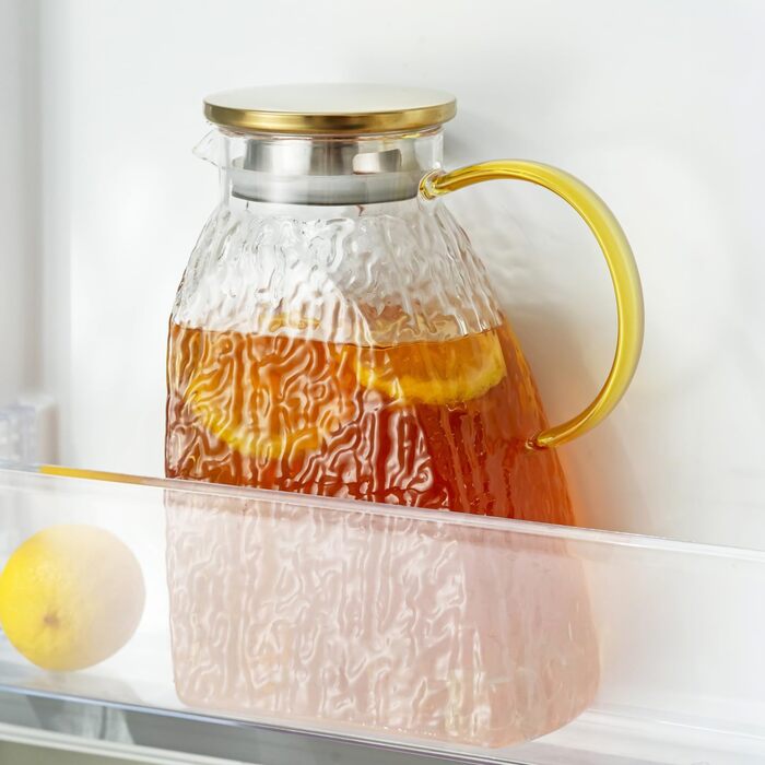 Стеклянный кувшин с крышкой 1,8 л ледяной эффект Baffect