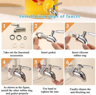 Стеклянный диспенсер для напитков 2,5л ReaNea