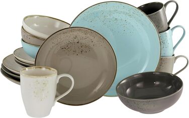 Набор посуды на 4 персоны, 16 предметов, разноцветный Scandic Nature Collection Creatable