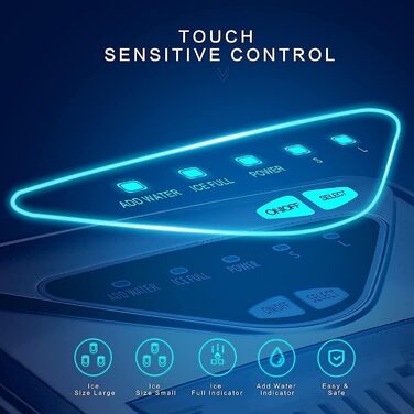 Ледогенератор с самоочисткой 9 кубиков за 6 минут серебряный FOOING