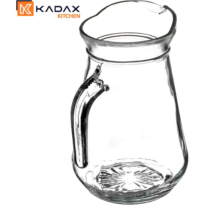 Скляний глечик з носиком та зручною ручкою 1,3 л KADAX