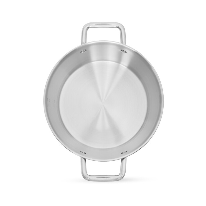 Каструля Fissman TIERNO 20x11,5 см / 3,1л зі скляною кришкою нержавіюча сталь (5495)