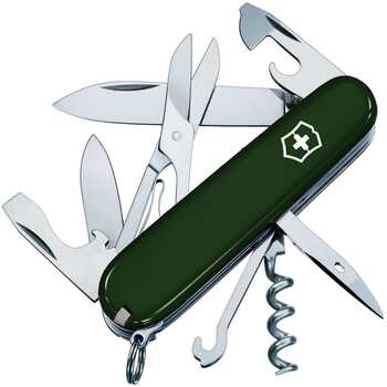 Нож швейцарский 14 функций, 91 мм, зелёный Victorinox Climber