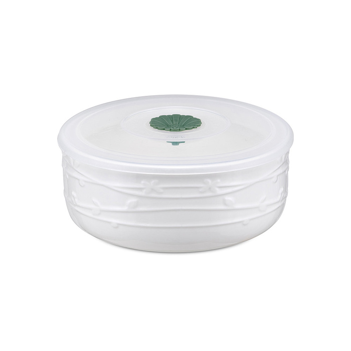 Миска с силиконовой крышкой La Porcellana Bianca INTAVOLA Birds, фарфор, диам. 15 см