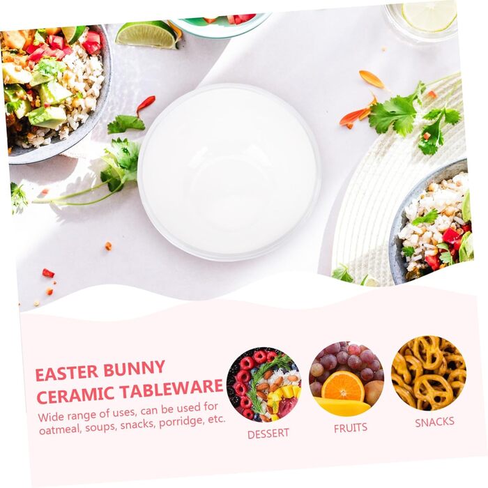 Керамічні миски з візерунком зайчика 2 шт ABOOFAN