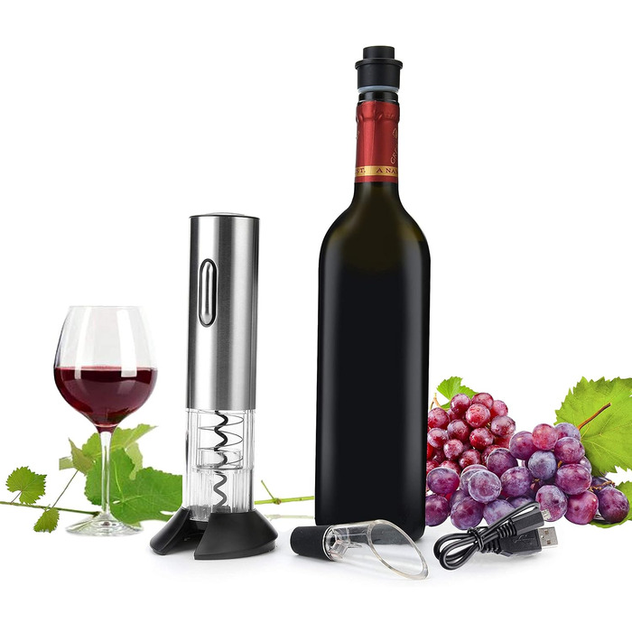 Електричний відкривач для пляшок вина 4-в-1 WIWONEY