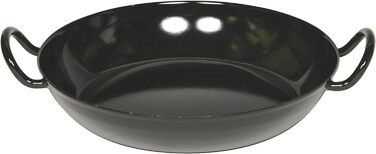 Сковорода для гурманів 24, CLASSIC - ЧОРНА ЕМАЛЬ, діаметр 24 см, висота 5,5 см, емаль, чорна, сковорода для подачі, сковорода для гурманів, індукційна 24 см Чорна, 0601-022