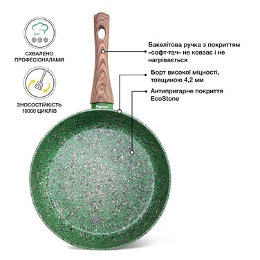 Глибока сковорідка Fissman MALACHITE 24x6,5см (14309)