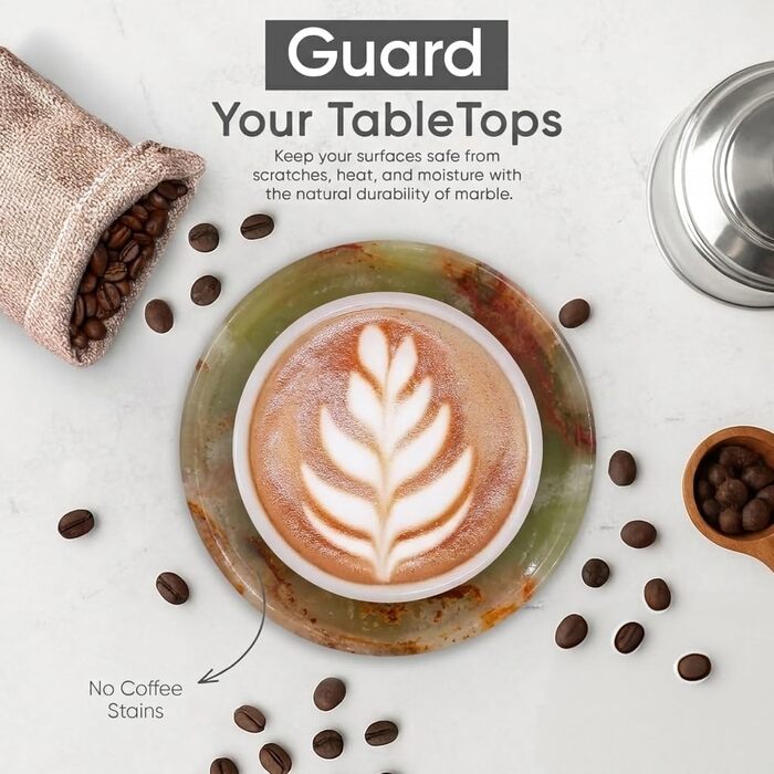 Набір підставок для напоїв з мармуру 6 шт SPESHSTONES