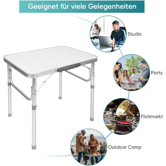 Складной стол для кемпинга с регулируемой высотой Ejoyous