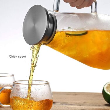 Стеклянный заварочный чайник 1,8л COMTERVI