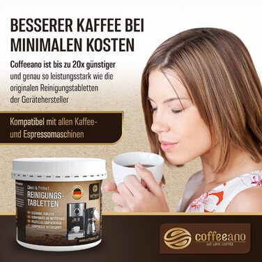 Засіб для чищення кавомашин 250 таблеток Coffeeano