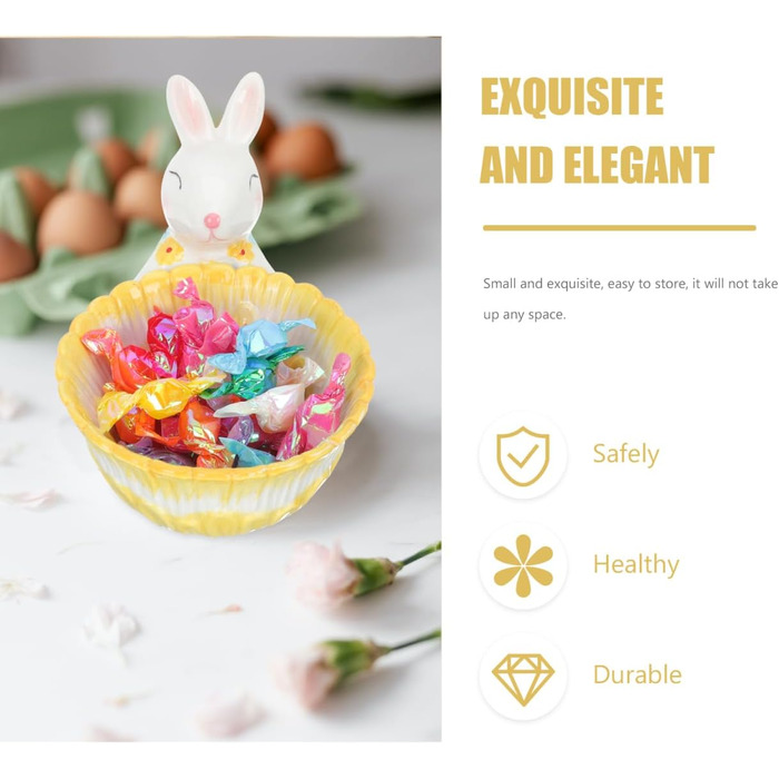 Керамическая чаша для хранения пасхального кролика Angoily