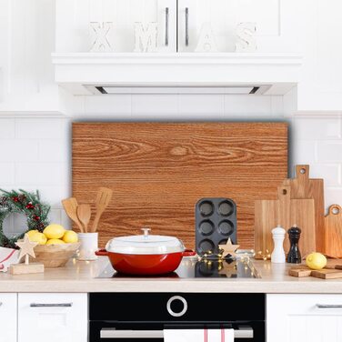 Дизайнерський кухонний фартух з алюмінієвого композиту 100 х 60 см wohnundbad.de