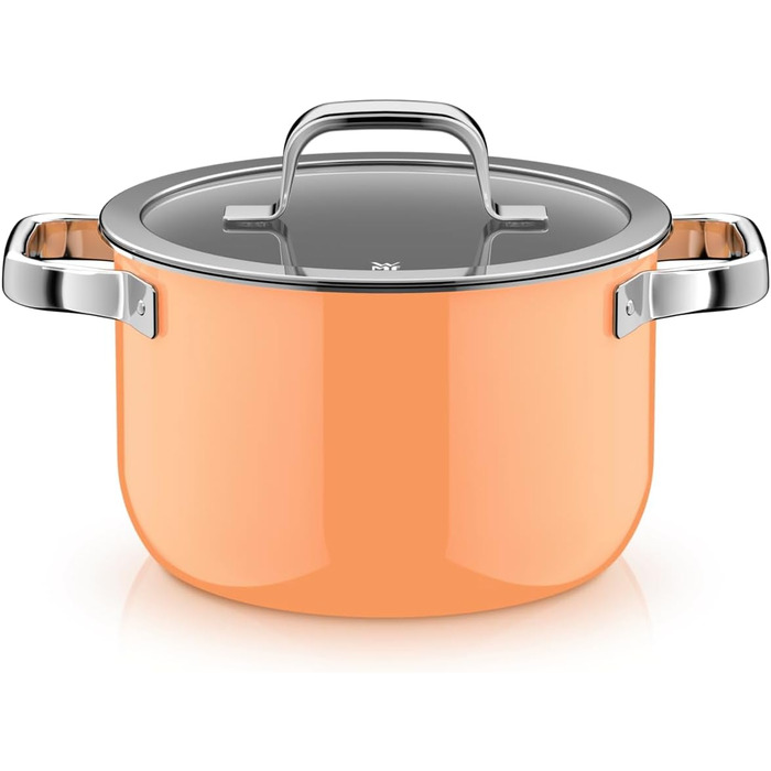 Набор кастрюль со стеклянными крышками, 4 предмета, оранжевый Fusiontec Mineral Pro WMF