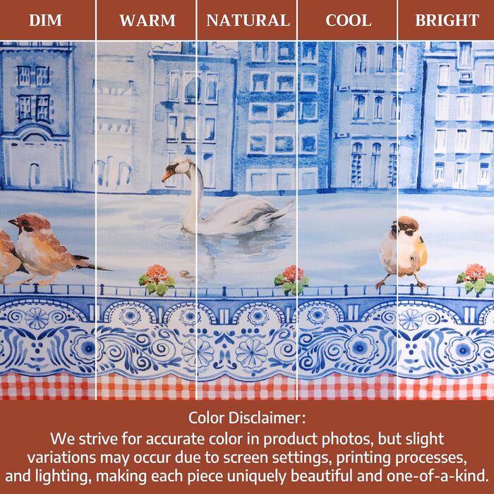 Серветки Maison d&39Hermine зі 100 бавовни, набір з 4 шт. , декоративні серветки, пасхальні серветки, які можна прати, для свят, вечерь, весни, літа (33 см x 48 см) (013 - Амстердамські канали)